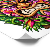 Orchidee Schild Tiki Poster (Hoek)