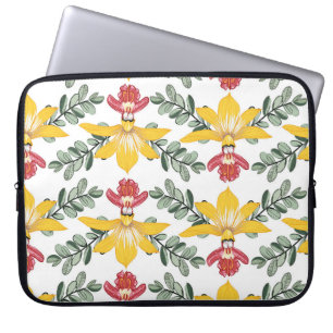 Orchidee schoonheid: bloemmotief elegantie. laptop sleeve