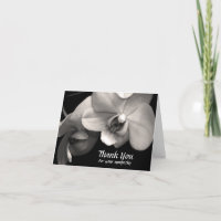 Orchidee Sepia Sympathy Bedankt Opmerking Kaart