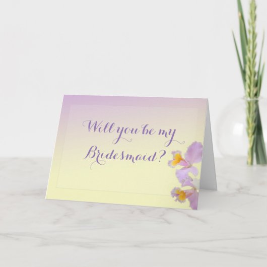 Orchidée Serez-Vous Mes Cartes D'Épouse (Devant)