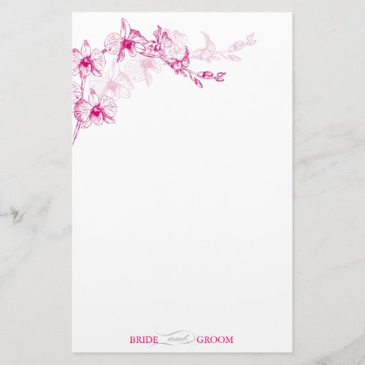 Orchidee stationery briefpapier (Voorkant)