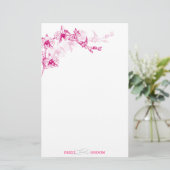 Orchidee stationery briefpapier (Staand voorkant)