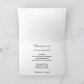 Orchidée sur carte Faire-part de mariage blanche (Intérieur)