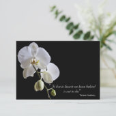 Orchidée sur le Merci noir pour votre sympathie (Debout devant)