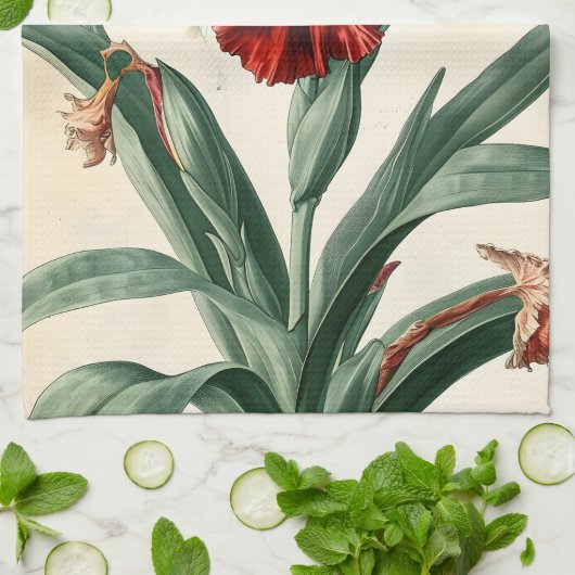  orchidee theedoek (Gevouwen)