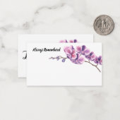 Orchidée toujours souvenir des cartes à fleurs bla (Devant/Arrière en situation)