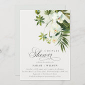 Orchidée tropicale Palm Fauna Couples Invitation d (Devant / Derrière)