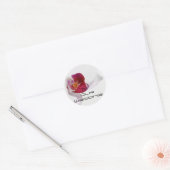 Orchidee Uitnodiging Sticker_Onze bruiloft! Ronde Sticker (Envelop)