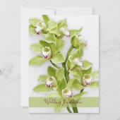 Orchidée verte Cymbidium Faire-part de mariage 5x7 (Devant)