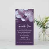 Orchidée violet foncé Merci Carte photo (Debout devant)