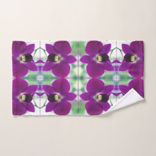 Orchidée violette (Serviette à main)