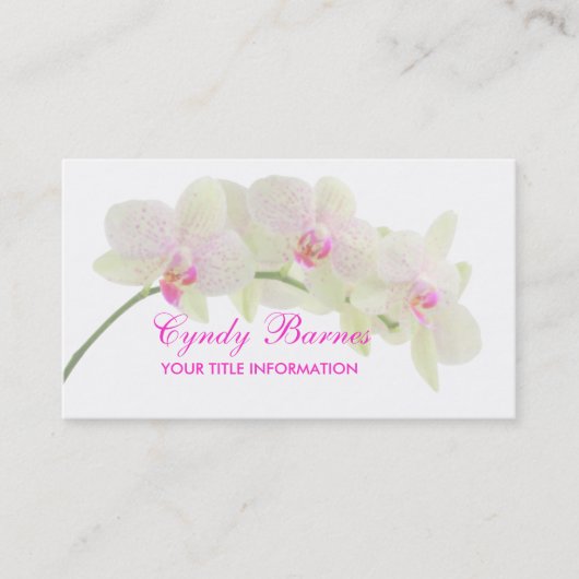 Orchidee Visitekaartje (Voorkant)