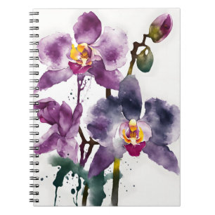 Orchidee - Watercolor bloemen Notitieboek