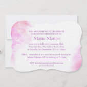 Orchidee waterverf paars 60 en geweldig kaart (Achterkant)