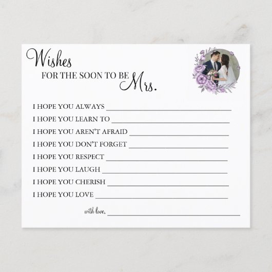 Orchidee wenst dat de Soon Mrs. kaart is (Voorkant)