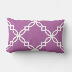 Orchidee Wit Groot Fantasie Quatrefoil Patroon Kussen