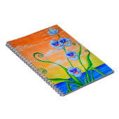 Orchidee zonsondergang notitieboek (Rechterzijde)