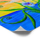 Orchidee zonsondergang poster (Hoek)
