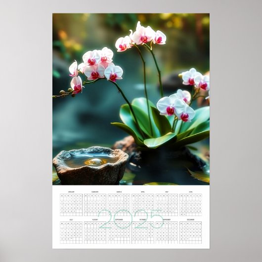 Orchideeëentuin 2025 kalender poster (Voorkant)