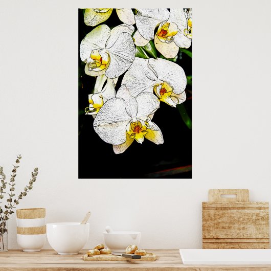 Orchideeën 1 poster (Keuken)