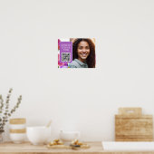 Orchideeën Aangepaste QR Code Poster Bord (Keuken)