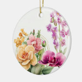 Orchideeën Blast Keramisch Ornament (Links)