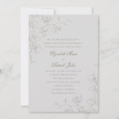 Orchideeën Bliss Ivory Formele Traditionele Huweli Kaart (Voorkant)