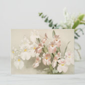 Orchideeën bloem  oude illustratie kaart (Staand voorkant)