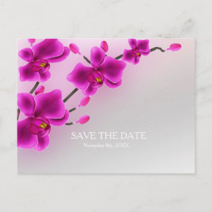 Orchideeën Bloemen Elegante Bloemige Save the Date Aankondigingskaart