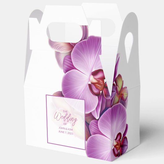 Orchideeën bruiloft gunst box bedankdoosjes (Open)