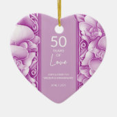 Orchideeën  bruiloft Jubileum Foto Ornament (Voorkant)