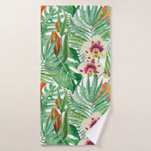Orchideeën en Floral Badhanddoek