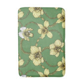 Orchideeën en kettingen, geel en geelgroen badmat (Voorkant Verticaal)