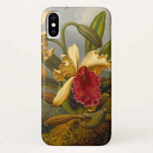 Orchideeën en kolibrie kop iPhone x hoesje