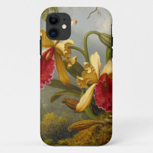 Orchideeën en kolibrie kop iPhone 11 hoesje