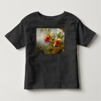 Orchideeën en kolibrie kop