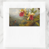 Orchideeën en kolibrie kop rechthoekige sticker (Tas)