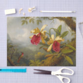 Orchideeën en kolibrie kop tissuepapier (Craft)