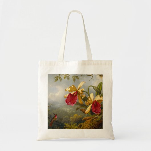 Orchideeën en kolibrie kop tote bag (Voorkant)