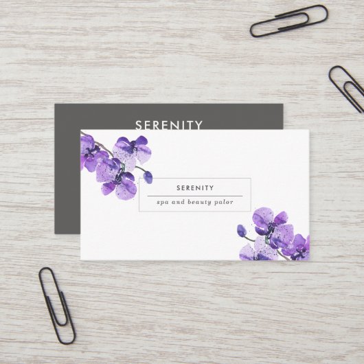 Orchideeën Feminine Visitekaartje (Voorkant / Achterkant in situ)