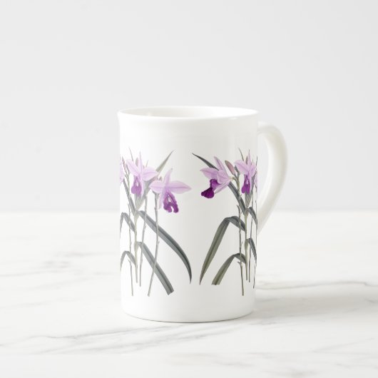 Orchideeën Floral Botanical Bone China Mok (Voorkant rechts)