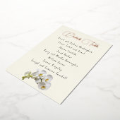 Orchideeën Guest List Tafel plaatskaartjes Folie Uitnodiging (Gedraaid)