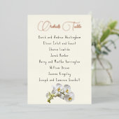 Orchideeën Guest List Tafel plaatskaartjes Folie Uitnodiging (Staand Voorkant)