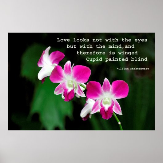 Orchideeën in Waterverf Poster (Voorkant)