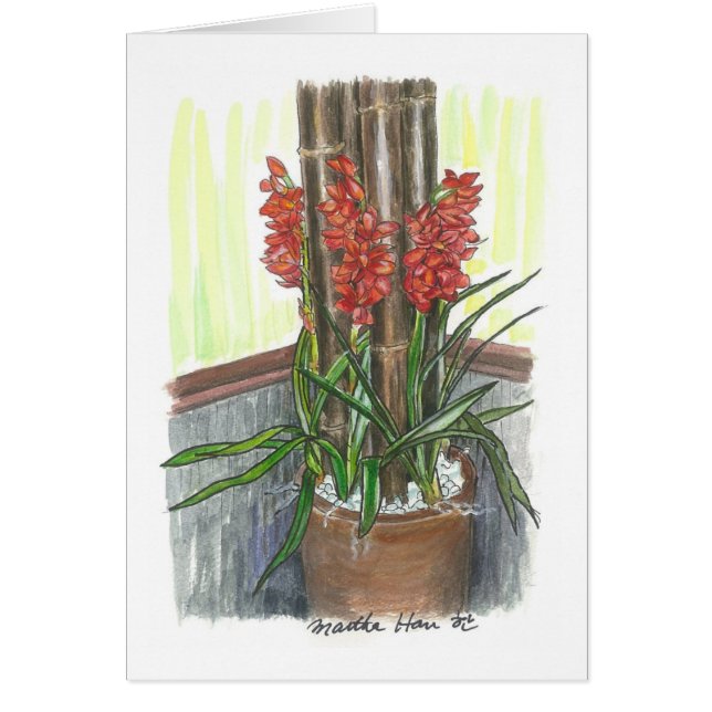 Orchideeën met bamboe (Voorkant)