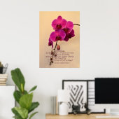 Orchideeën met een mirakelcitaat poster (Thuiskantoor)