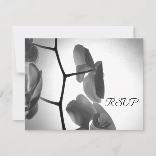 Orchideeën op de Kaart van de RSVP-respons voor he (Voorkant)