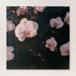 Orchideeën op stilstaand water legpuzzel