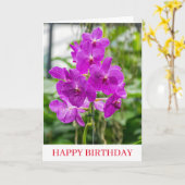 Orchideeën op verjaardagskaart kaart (Gele Bloem)