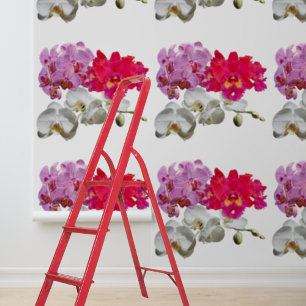 Orchideeën Roze Wit Rood Bloemen Peel Stick Behang